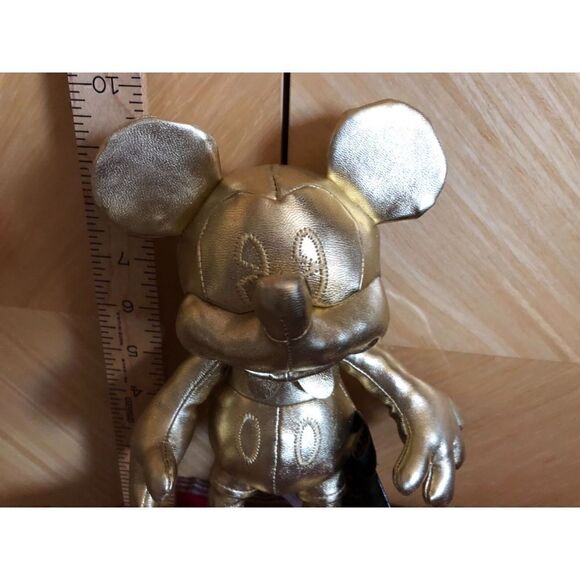 Mickey Mouse 90th Anniversary Gold Coll. BOTH Large and Small Plush NWT - Picture 3 of 12